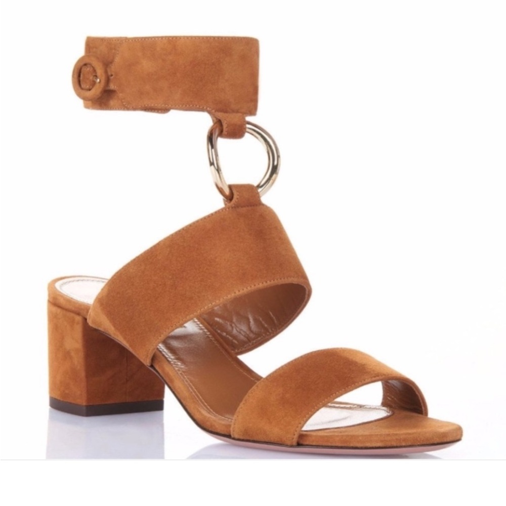 Aquazzura Safari heeled sandals EU 37,5 fits US 7 made in Italy